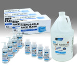 New Life PPE Hand Sanitizer and Face Masks for the Office or Home Combo Kit (12 items)
